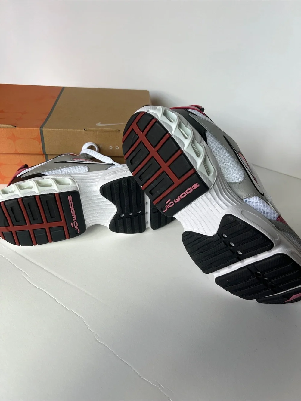 Nike Zoom Air Pink, White & Gray Running Sneakers